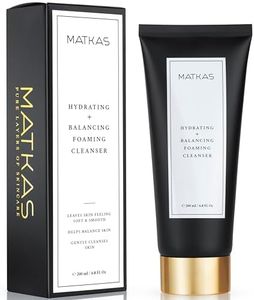 MATKAS Korean Hydrating Foaming Facial Cleanser for Sensitive Skin - Gentle Deep Cleansing Face Wash - 6 Ceramides, 6 Types of Hyaluronic Acid, Vitamin E, Moisturizing Face Cleanser for Dry Skin
