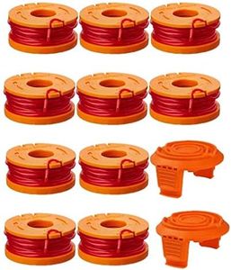 Trimmer Spool Line for Worx WA0010,Edger Spool fits for Worx Trimmer spools Weed Eater String,Weed Wacker Spool Replacement Parts,Trimmer Line Refills 0.065 inch for Electric String Trimmers 10 pack