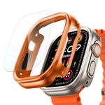 ESR for Apple Watch Ultra 2/1(2024/2023/2022) Case with Screen Protector 49mm, Military Grade Protection, Aluminum Alloy Cover with 2 Pack Glass Protector Set, Armorite Series, Orange