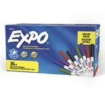 EXPO 86601 Low-Odor Dry Erase Markers, Fine Tip, Assorted Colors, 8-Count