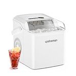 Upstreman Y90 Countertop Ice Maker, Self-Cleaning, Portable Ice Machine, 26Lbs/24 Hours, 9 Ice Cubes Maker Machine, Portable Bullet Ice Maker for Kitchen, Home, Bar, Office, White