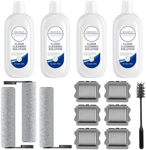Nukisa Compatible with 4pcs Tineco Cleaning Solution and Floor ONE S5/Floor One S5 Pro Wet and Dry Cordless Vacuum Cleaner,The Set Includes Three Roller Brushes and Six Filters