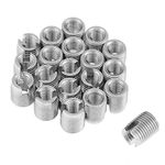 Samfox Threaded Insert 20pcs Stainless Steel SUS303 Self Tapping Slotted Screw Thread Insert M3 x 6mm (InnerM3x 0,5 OuterM5x 0,5)