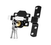 Concise Home 70mm Big Double Long Throw Gate Lock 5 Keys Garden Locking Both Sides