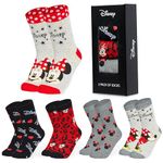 Disney Womens Calf Socks, Soft Stretchy Socks in Pack of 5 - Gifts for Women (Multi)