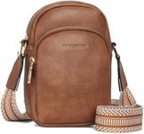 BOSTANTEN Small Crossbody Bags for Women Designer Zip Cell Phone Purse Shoulder Handbags Wallet with Card Slots Brown