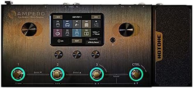 Hotone Ampero Guitar Bass Effect Pedal Multi-Effects Processor with Expression Pedal Guitar Bass Amp Modeling IR Cabinets Simulation Multi Language Stereo OTG USB Audio Interface MP-100