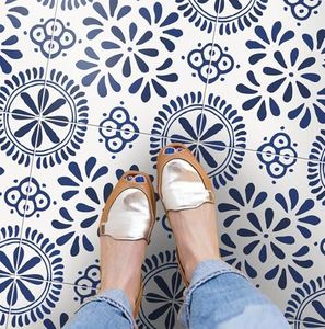 Uriarte Peel and Stick Floor Tiles Anti-Slip Vinyl Decals for Home, Kitchen, Bathroom – Easy to Apply & Remove – DIY RenterFriendly Flooring- Pack of 12 (7.75" x7.75" Inches)