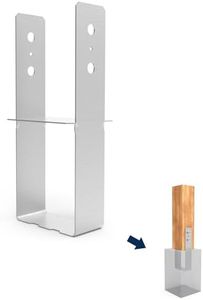 vikofan 6-Pack 6x6 Post Base for Concrete - Designed for Wet Concrete Embedment, Post Bracket Fits Nominal 6x6 Column Size, Ideal for Shed, Gazebo, Deck & Fence