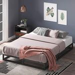 Zinus Queen Bed Frame - Joseph 6 inch Metal Bed Frame with Wood Slat Support, No Box Spring Needed, Easy Assembly - Minimalist Platform Bed Frame with Underbed Storage Space, Queen Size