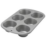 Wilton Jumbo Muffin Tin, Recipe Right, Non Stick, 6 Hole, 7cm x 24.8cm x 36.2cm (3in x 10in x 14in)