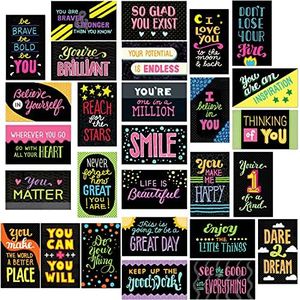 Youngever 300 Pack Motivational Quote Cards, 100 Unique Inspirational Designs Cards, Business Card Sized Encouragement Cards, Gifts for Employees, Thinking of You Gifts, Appreciation Cards