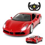 RC Ferrari 488 GTB Model, Rastar 1/14 Scale Ferrari 488 Toy Remote Control Ferrari Car for Boys 8-12, Model Ferrari 488 GTB - RED