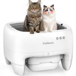 Self-Cleaning Cat Litter Tray, PalNests Open-Top Automatic Cat Litter Box with APP Control, Extra Large Robot Litter Box with Dual Odor Control and 7 Safety Sensors for Multiple Multi-Cats