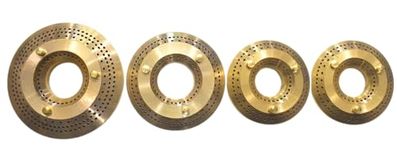 AST Gas Stove 4 Burners Caps, Brass Jali Set Suitable for All Prestige Gas stove 4 Burners Manual Ignition Glass Tops,Hobs,Cooktops,Gas Chulha(Sizes - 1Jumbo 9.2CM, 1Medium 7.8CM & 2 Small - 6.8CM)