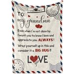 InnoBeta Grandma Throw Blanket - Grandma Gifts from Grandchildren - Flannel Blankets Gift for Grandma on Christmas, Birthday, or Thanksgiving - 50" x 65" - (Letter to My Grandma)