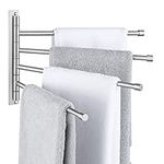 KES Swivel Towel Rail 4-Arm Bathroom Swing Hanger Towel Rack Holder Storage Organizer Space Saving Wall Mounted SUS 304 Stainless Steel Brushed Finish, A2102S4-2