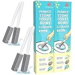 Simple Life Pumice Stone Toilet Bowl Cleaner with Handle - A Reliable and Harmless Solution for Cleaning Limescale, Mildew, and Hard Water Stains on Toilets, Grills, Tiles, Grout, and Pools (4 Count)