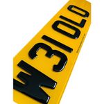 3D Number Plates For Cars UK Legal - Pair, Front & Rear Number Plate - Road Legal/MOT Compliant Car Number Plates - Registration Plates For Cars, Vans & Trucks - Car Registration Plates (Pair)