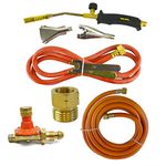 Gas Torch Burner 2m & 5m Propane Hose Roofer Plumber Weed Regulator