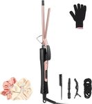 Small Curling Iron 3/8 Inch, 9mm Thin Hair Curling Wand for Short and Long Hair, Professional Ceramic Hair Curler Wand, Include Heat Resistant Glove