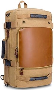 KAKA Travel Canvas Backpack,Carry On Bag Durable Backpack Duffle Bag Weekender Shoulder Bag Rucksack fit 15.6 Inch Laptop for Men and Women