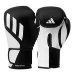 adidas Speed Tilt 250 Boxing Gloves with Innovative TILT Technology, Black/White, 12 oz