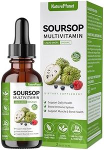 NaturePlanet Soursop Multivitamin Liquid Drops, Soursop Bitters Liquid, Organic Soursop Leaf Extract Soursop Oil, Vitamin, Dietary Fiber, 60ml