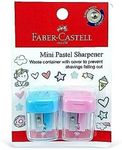 Faber-Castell Minibox Sharpener 2Pc in A Blister Card, Assorted Colours, Fcc584601