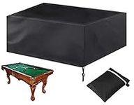 ELR 7/8/9 ft Pool Table Cover with Drawstring, Full Protection Dustproof Waterproof Billiard Covers for Snooker Table (S(7-foot):7.4x3.8x2.7ft/89x46x32in)