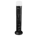 Bladeless Tower Fan 90 Degree Oscillating Quiet Portable USB Desk Fan,34 DB Quiet Electric Cooling Fan with Light for Home Bedroom Office (Black)