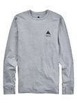 Burton Mens' Lightweight X Base Layer Crewneck Top (US, Alpha, Small, Regular, Regular, Gray Heather)