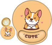 ToLuLu Mouse Pad Wrist Rest Support Gel, Ergonomic Mouse Pads with Non Slip PU Base, Mouse Wrist Rest Pad for Laptop Computer Home Office Working Gaming Pain Relief, Adorable Corgi