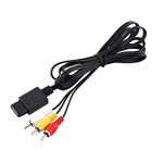 N64 to RCA Cable 6 Feet, A/V Composite Audio Video Cords Cable N64 Accessories for Nintendo N64 Gamecube GC- Black