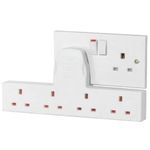 Proelec-trix Esores-4G1 4 Gang Wall Socket Converts 1 Socket into Four