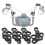 4 Pcs 1" Aluminum Ball Clamp Mount for Underwater Diving Light Arms Tray System, Photography Diving Camera