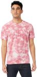 Alternative Men's T Shirt, Cool Blank Cotton Shirt, Short Sleeve Go-to Tee, Pink Tie Dye, X-Large