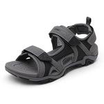 DREAM PAIRS Men's Sandals Hiking Water Beach Sport Outdoor Athletic Arch Support Summer Sandals,Size 11,Grey,SDSA228M