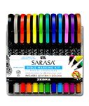 G.T. Luscombe Company, Inc. Zebra Sarasa Fineliner Bible Marking Kit | Archival Quality No Bleed Pigmented Ink | Multi-Color Needle Point Pens | Journaling, Coloring and Bible Study Pens (Set of 12)