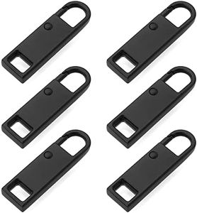 6 pezzi cerniera,zip,tiretti per cerniere lampo,Cerniera Tira Sostituzione,Cerniere Rimovibili Linguette,per valigia con cerniera stivali zaino giacca zaino(Nero)