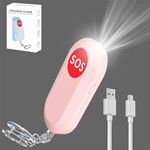 Personal Alarm for Women Panic Alarm Safe Sound Alarm Rope Alarm Loudest Police Approved Safety Security Alarm for Dog Walker Jogger with Strobe LED Light Rechargeable Cable Youthful Pink