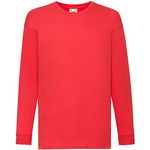 Fruit of the Loom Childrens/Kids Long Sleeve T-Shirt (7-8) (Red)