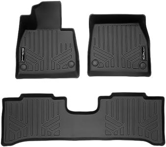 SMARTLINER All Weather Protection Custom Fit Black 2 Row Floor Mat Liner Set Compatible with 2023-2024 Mercedes-Benz EQE SUV