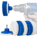 RotoScrub Bathroom Cleaning Drill Accessory Kit 4"x4"x8.5" Blue & White