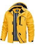 MAGCOMSEN Windbreaker Jackets Mens Lightweight Rain Jacket Fishing Coat Water Resistant Jacket Soft Shell Jacket Yellow XL