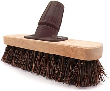 COTTAM Deck Scrubbing Brush | Deck Scrubber | 8 Inch | With Easy Broom Shank Connector - No Tools Required!