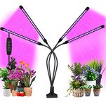 JINHONGTO Grow Lights for Indoor Plants, 4 Heads Full Spectrum Grow Light, 360° Flexible Gooseneck with 10 Dimming Level & 3 Lighting Modes, Timer Plant Light for Indoor Plants Growth