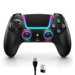 Ant Esports SuperPower Wireless Gaming Controller for PS4,PC,Steam Deck Android,iPhone & Mac|Bluetooth, 2.4G Wireless & USB Connectivity|Turbo, Macro Buttons,RGB Lighting,Touchpad,Motion Control