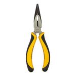 STANLEY 70-483 6'' Sturdy Steel Long Nose Plier Double Color Sleeve (Yellow and Black)