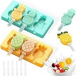 Ice Lolly Moulds,Food Grade Silicone Ice Cream Mould,Silicone Popsicle Molds for Dessert Cake Jelly Popsicle Tray,Mini Cake Lolly Mould for Kids Adults Dessert Chocolate DIY (2 Pack)